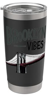 Brooklyn Vibes Bridge New York City New York NYC America Stainless Steel Insulated Tumbler