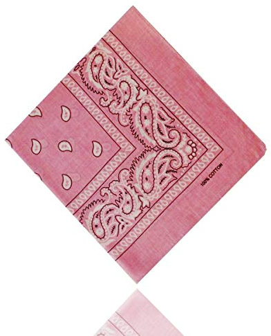 ledermodefashion 3er 6er 12 er Set Bandana Tuch versch Farben 100% Baumwolle Kopftuch Halstuch Nickituch Schal (Rosa)