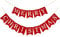 Whaline Merry Christmas Leinwand-Banner, rote Weihnachtsgirlande, hängende Weihnachtsdekorationen für Kaminwand (insgesamt 4 m)