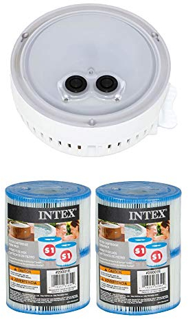 Intex Mehrfarbige LED-Spa-Licht und Typ S1 Pool-Filterkartuschen (2 Stück)