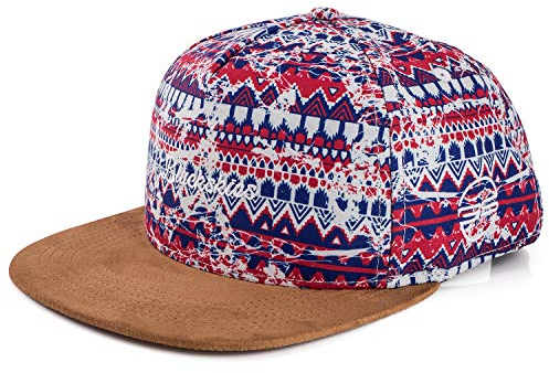 Blackskies® Quetzalcoatl Snapback Cap | Damen Herren Baseball Mütze Kappe Basecap Bunt Suede Azteken Native