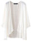 ZANZEA Women Chiffon Kimono Cardigan Open Front Capes Sheer Shrug Top Swim Beach Cover Up Beachwear Blouse Wrap Chiffon White XXL