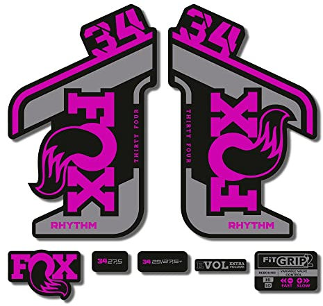 Adesivi compatibili con forcella bici Fox 34 Rhythm 2021