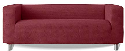 Milica Elastischer Sofabezug für Sofas im Klippan-Stil von IKEA und ähnlichem, für Sofas mit hohen Armen, waschbar, bequem und verstellbar, leuchtendes Rot