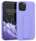 kwmobile 1x Custodia Compatibile con Apple iPhone 12 / iPhone 12 PRO - Cover Supporto Dita - Back Case per Smartphone - Protezione Gommata Lavanda
