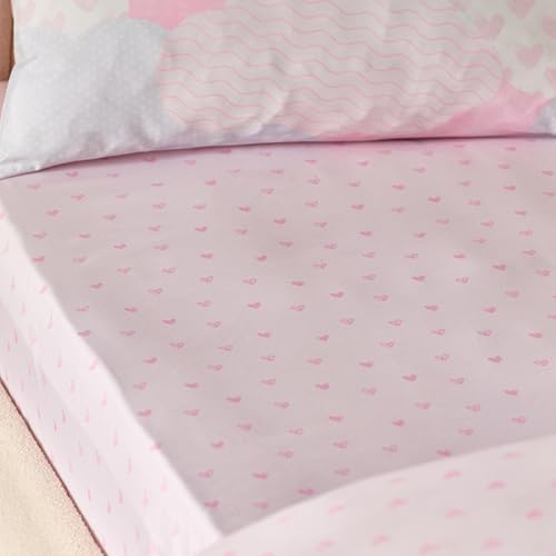 Catherine Lansfield Kids Soft as a Cloud Double Fitted Sheet Pink