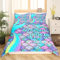 Homewish Meerjungfrau Bettbezug 135x200 Kinder Fischschuppen Bettbezug, Girly Regenbogen Bettwäsche Set für Jungen Teenager Frauen Schlafzimmer, Ozean Leben Meer Tier Bettwäsche Schlafzimmer Dekor