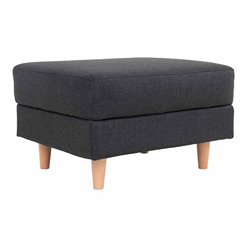House Nordic Pouf Bologna Dunkelgrau Hocker Fußhocker Sitzhocker Polster