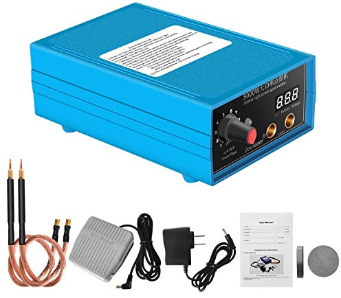 Docreate Handheld Spot Welder,5000W Portable Mini Spot Welder DIY Kit for Sopts Welding 18650/and Nickel Sheet, Adjustable Battery Welding Soldering Machine with Nickel Strip and Spot Welding Pen