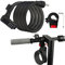 Fahrradschloss,4-stellige E Scooter Motor Schloss Kabelschloss Kompatibel für XiaomiM365/Pro2/Max/Ninebot Essential Scooter/Fahrrad/ 1.2m/12mm Anti-Diebstahl Kombinationsschloss mit12 Stahlkabe
