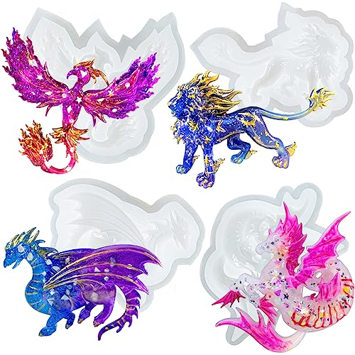 Fantasy Dragon Silikonformen Kreatur für Sugarcraft Candy Fondant Kuchen Dekoration Epoxidguss