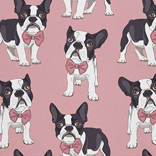 HEKO PANELS Stoff Oxford Wasserdichte Meterware Canvas-Stoff Polyester Zum Nähen Nähstoffe Möbelstoffe Dekostoffe Handwerken Wasserabweisend Blickdicht French Bulldogs 1 Meter 155 x 100 cm
