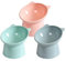 GALER 3PCS Raised Cat Bowl, Elevated Cat Bowls with Stand Tilted, Anti Vomit Cat Food Bowl Ergonomic Cat Feeding Bowls Cat Feeder Food Water Bowl Cat Dishes 15° Tilted Raised Cat Feeder