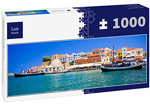 Lais Puzzle Hafen und Straßen von Chania/Kreta/Griechenland, Panorama 1000 Teile Panorama