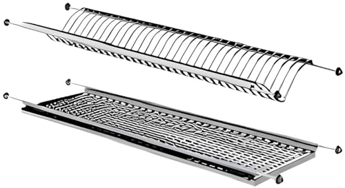 bricoleva.it Escurridor de Acero Inoxidable para Muebles de Cocina - Gotero Ajustable suspendido para vajilla, Vasos, Tazas, Diferentes tamaños (86 cm)