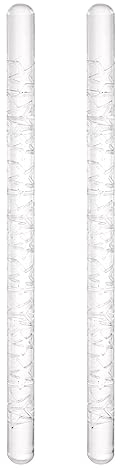 sourcing map 2pcs Acrylic Embossed Rolling Pin 6.3 Inch Star 3D Pattern Acrylic Non-Stick Roller Fondant Embossing Clay Rolling Pin Textured for Baking Cookie Pastry Clay Dough