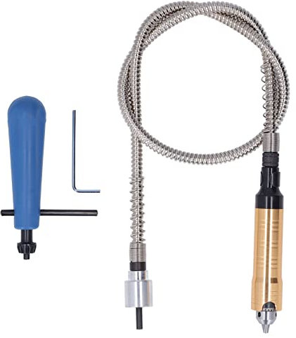 Utensile rotante con albero flessibile, prolunga per albero flessibile per lucidatura Mandrino Sicuro Impugnatura migliore con chiave a manico per trapano elettrico per smerigliatrice Accessori per