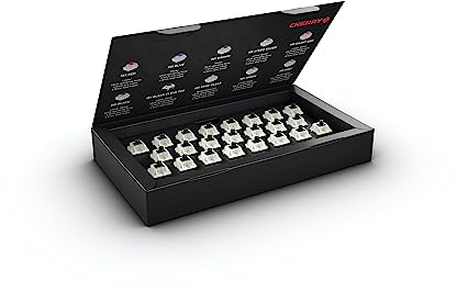 CHERRY MX BLACK CLEAR TOP Switch Kit, 23 commutateurs mécaniques de clavier, pour DIY, Hot Swap ou clavier de gaming, commutateur linéaire sans clic, puissant et direct