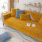 Yidaxing Sofabezug Samt 1 2 3 4 Sitzer, Weicher Couchbezug L Form, Anti-rutsch Sofaüberwurf, Cuddly Sofahusse Sofa überzug Ecksofa, Sofaschoner für Hunde(Gelb,70x210cm)