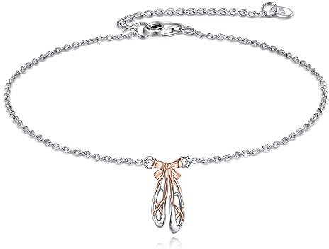 POPLYKE - Braccialetto per ragazze da danza in argento Sterling, gioielli da balletto, placcato oro rosa, braccialetti regalo per donne e ballerine