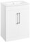 Yaheetech Mueble de Baño con Lavabo Cerámico Armario Bajo Lavabo Armario para Lavabo con 2 Puertas para Cuarto Baño 61x40x81 cm Blanco