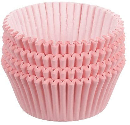 QUARKZMAN 100 Stück Cupcake-Förmchen, Muffins-Papier-Backförmchen Standard-Fettbeständig für Cupcake-Verpackung, Rosa