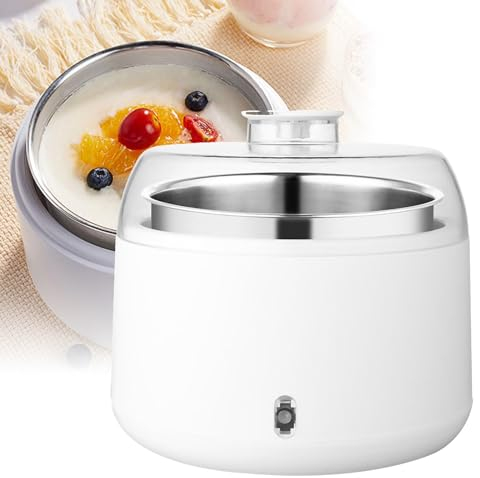 YHUEGH Yogurtera eléctrica, máquina para Hacer Yogur con Recipiente de Acero Inoxidable de 1 litro con Control de Temperatura Constante, máquina para Hacer Queso, electrodomésticos para Hacer Vino