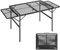 AufuN Tragbare Campingtische 90x60x39cm, 2 Höhenverstellbar Klappbarer Multifunktionstisch, Grilltisch mit Metallgitterplatte, Zusammenklappbar Gartentisch, Beistelltisch für Strand Picknick