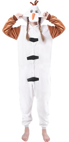 Kitimi Onesie Kostüm Schlafanzug, Onesie Kostüm Erwachsene mit Kapuze, Tier Jumpsuit Kostüm Erwachsene Cosplay Karneval Halloween Pyjama Weihnachten Party kuschelig Schlafanzüge für Herren Damen