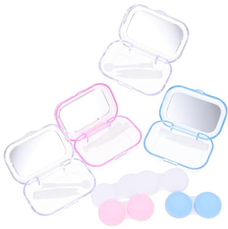 Beavorty Cartoon Style Case Compact Travel Lens Box Safe Storage for Contacts Lenses