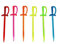 LODDEYEE 300 palillos de espada de frutas desechables de plástico de colores surtidos para alimentos, palillos de cóctel, suministros de decoración de fiesta para postres, aperitivos y bebidas