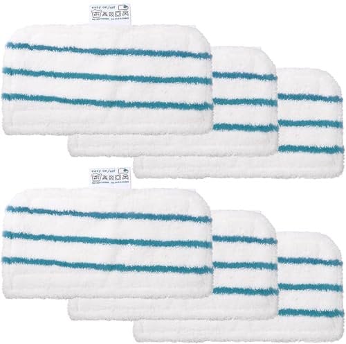 Xiciki 6Pcs Washable Steam Mop Pads for Beldray BEL01097, Replacement for Black and Decker FSM1600 FSM1610 FSM1620, FSMP20-XJ for Beldray Steam Cleaner Pads