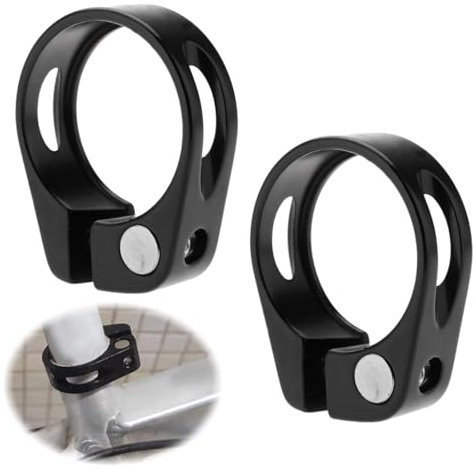 XURJUMI 2 Piezas Abrazadera De Poste De Asiento De Bicicleta 34,9Mm Clip De Tubo De Asiento De Aleación De Aluminio Tija De Sillín De Liberación Rápida Para Bicicleta De Montaña