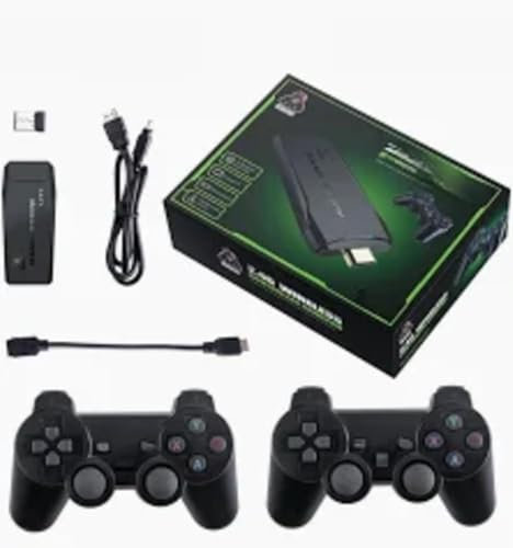 Générique Console Retro Gaming, Plus de 20000 Consoles de Jeu Retrogaming Classiques Intégrées, Contrôleur de Jeu Double Joueur sans Fil 2,4 G, Sortie HDMI