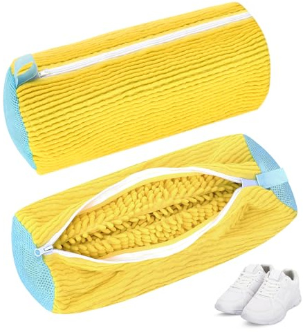 GrünWerk Pack 2 Bolsas Lavar Zapatillas Malla 360° Cierre 39x19cm | Reutilizable, Área Separada para Limpiar Cordones, Plantillas Y Zapatos