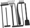 ibasenice 1 Satz Sandrechen-Set klein Zen-Gartensand Zen-Sandgarten Mini-Rechen für Zen-Garten Zen-Gartengeräte Zen-Gartenrechen-Werkzeug Sandkasten Rechen Plastik Black