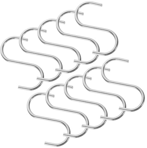 Healifty 10 pezzi Ganci S in Acciaio Inossidabile per Appendere Utensili Cucina Asciugamani Cappelli e Chiavi Ganci Muro Resistenti e Antiruggine per Cucina Bagno e Camera da Letto