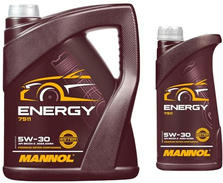 6 Liter Original MANNOL Motoröl Energy 5W-30 API SL Engine Oil Öl