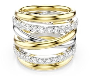 Swarovski Hyperbola Cocktail Ring, 60, Kristall, Kein Edelstein