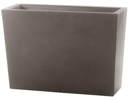 Teraplast Schio Cassa Blumenkasten, 50 cm, aus 100% Kunststoff, Cappuccino