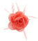 Zac's Alter Ego Salmon/Peach Rose Net Fascinator with Feathers on Clip & Brooch Pin