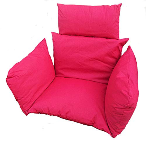 Rattani - Polster, Kissen, Auflage für Rattan Hängeschaukel Schaukelstuhl Rattanschaukel Gr. Sitzfläche 60 x 50 cm Stoff Polyester rot - Made in EU