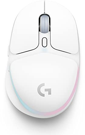Logitech G G705 Wireless Gaming Mouse, Customisable LIGHTSYNC RGB Lighting, LIGHTSPEED Wireless, Bluetooth Connectivity, Lightweight, PC/Mac/Laptop - White Mist