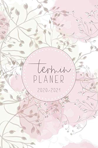 Terminplaner 2020 / 2021: Kalender 18 Monate • Jul. 2020 bis Dez. 2021 Planer, Wochenkalender • 1 Woche auf 2 Seiten • Perfekt zum Mitnehmen • Motiv: Sanftes Rosa und Blumen