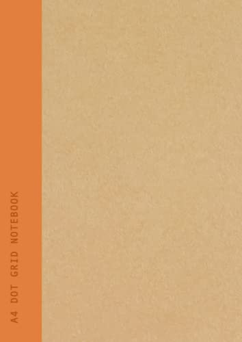 A4 Dot Grid Notebook: Orange Spine | Dotted Grid | School & College Subject or Course Journal - 90 Pages Recycled Paper Soft Cover