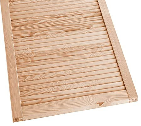 ben+camilla.com Lamellentür Holztür Natur 201,3 x 59,4 cm mit offenen Lamellen für Regale, Schränke, Möbel | Kiefer Holz unbehandelt