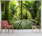 LB Dschungel Wandteppich Tropischer Wald Wandbehang Grün Pflanzen Wandtuch 235x180cm Tapisserie für Wohnzimmer Schlafzimmer Wohnheim Wanddeko