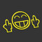 Decus Smiley Fuck You L 0005 (neon gelb) // Sticker OEM JDM Style Aufkleber