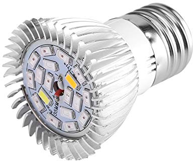 Haofy Pflanzenlampe, 18W E27 Vollspektrum LED Pflanzenlicht Plant Grow Light, 1 Stück Pflanzen Glühbirne Wachstumslampe für Garten Gewächshaus Zimmerpflanzen Hydroponie Gemüse Gemüse Blumen Obst