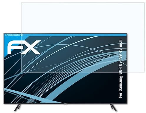 atFoliX Schutzfolie kompatibel mit Samsung GU-TU7199 43 inch Folie, ultraklare FX Displayschutzfolie
